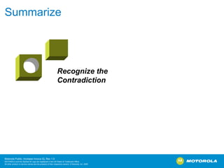 Summarize Recognize the Contradiction 