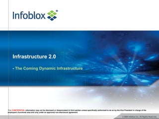 Infrastructure 2.0  -  The Coming Dynamic Infrastructure 