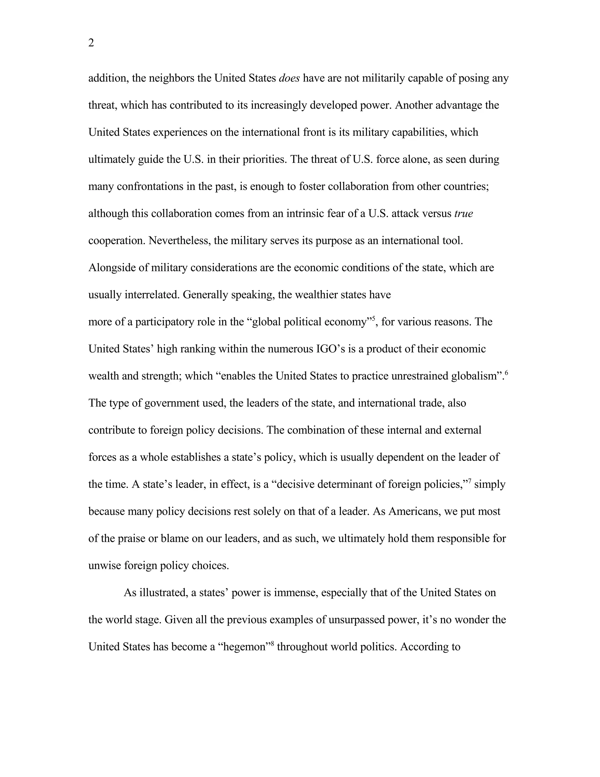 Internation Rel Midterm Paper