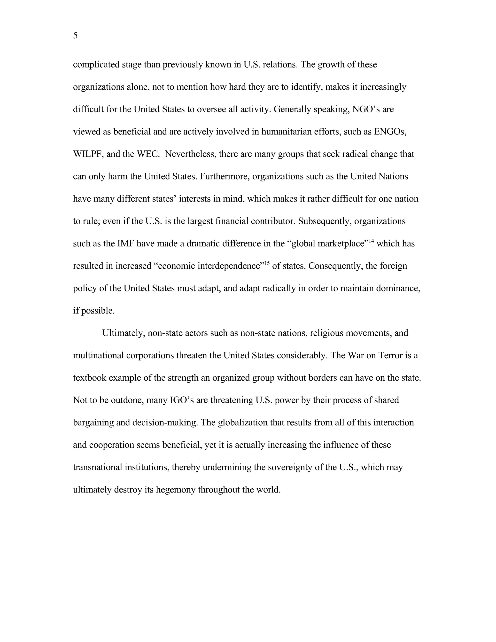 Internation Rel Midterm Paper