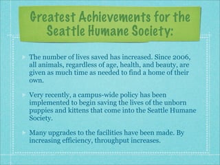 Interview2: Seattle Humane Society