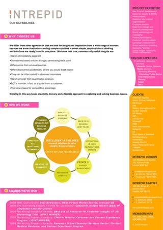 Intrepid Capabilities - a 2 page view