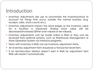 Inventory Adjustments | PPT