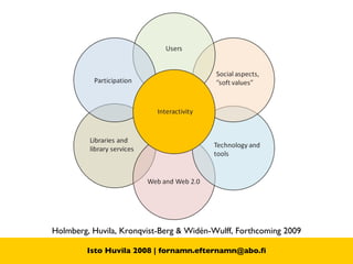 Holmberg, Huvila, Kronqvist-Berg & Widén-Wulff, Forthcoming 2009 