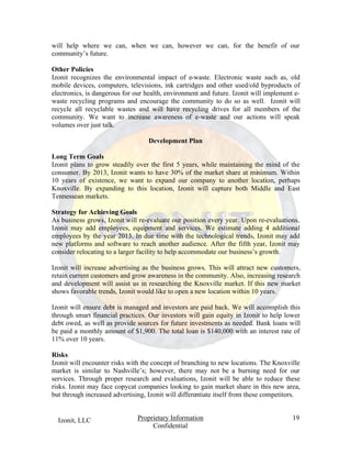 Izonit Business Plan