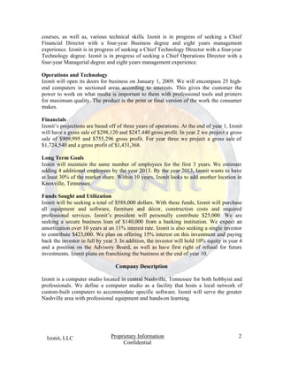 Izonit Business Plan