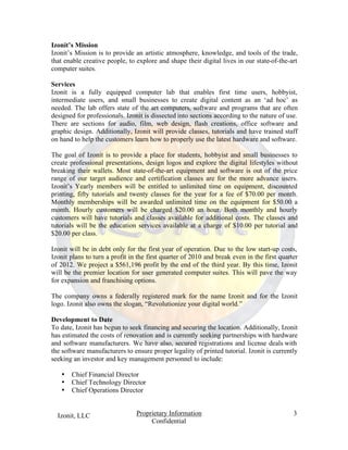 Izonit Business Plan