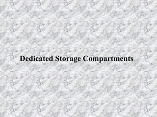 Dedicated Storage Compartments 