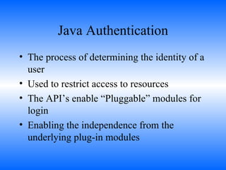 Java Security And Authentacation | PPT