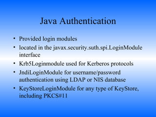 Java Security And Authentacation | PPT