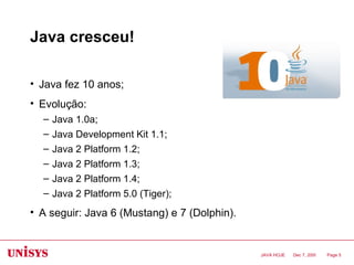 Java, historico e futuro | PPT