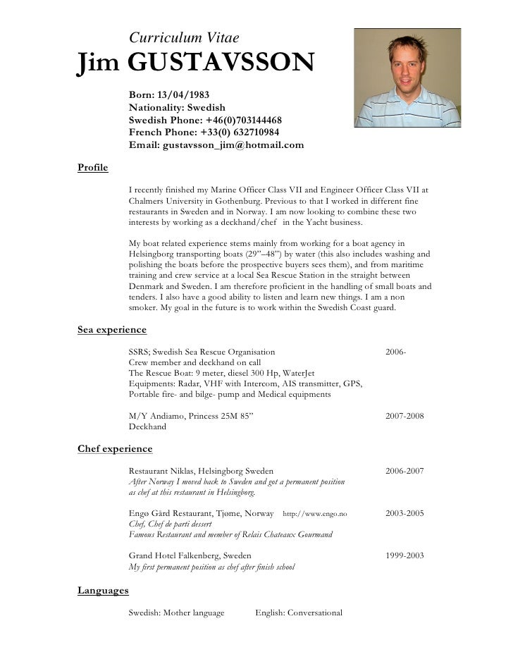 Cv resume sample