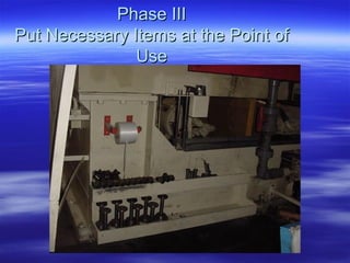 Phase III Put Necessary Items at the Point of Use 