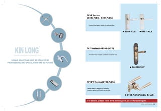 Kin Long Operable Lever Kin Long Company Profile | PDF