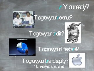 r   You ready? To grow your  r evenue?   To grow your p r ofit?   To grow your life sha r e? To grow your b r and equity? “ Like what’s his name” 