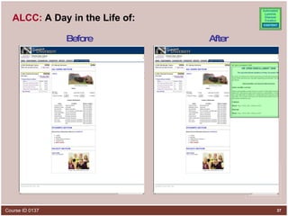 ALCC:  A Day in the Life of: Before After 