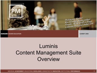 Luminis Content Management Suite Overview 
