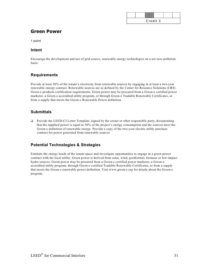 Leed Letter Template