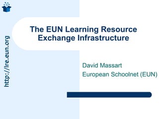 David Massart European Schoolnet (EUN) The EUN Learning Resource Exchange Infrastructure 