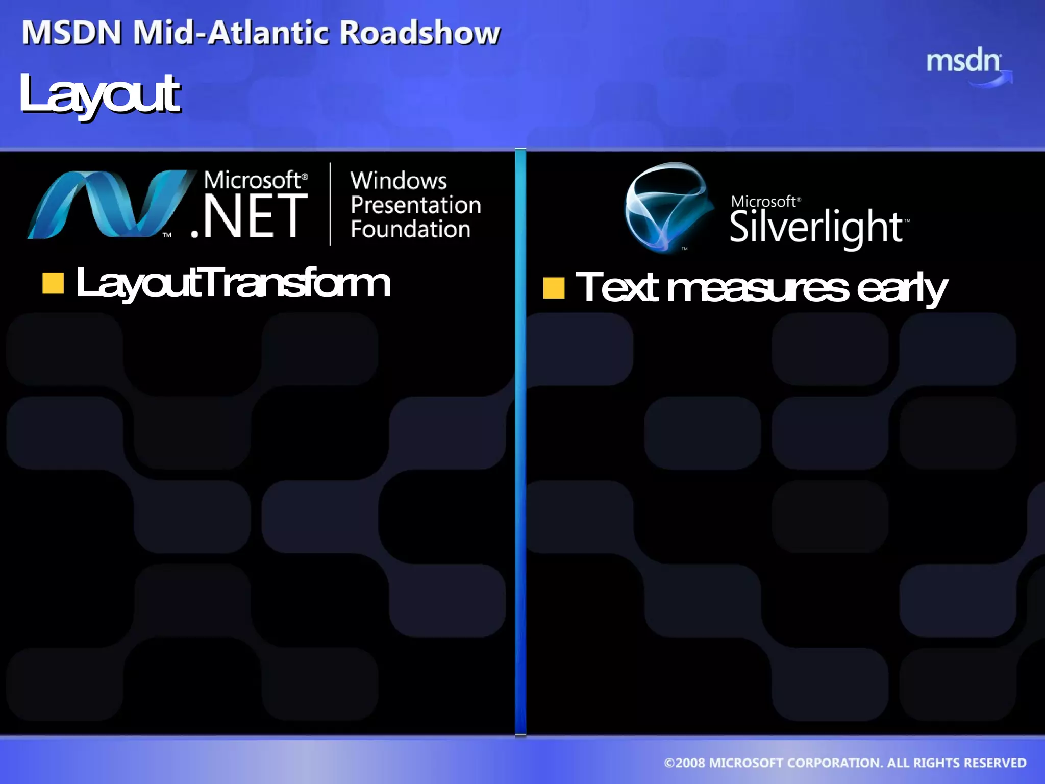 Layout LayoutTransform Text measures early 