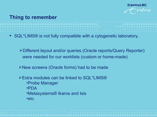 SQL*LIMS® 4 cytogenetics | PPT