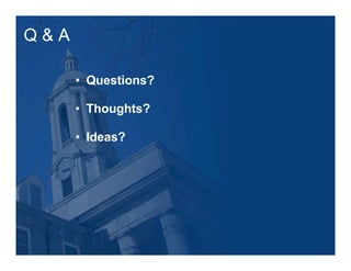 Larry Ragan's Quality Assurance@Penn State: Process & Outcomes