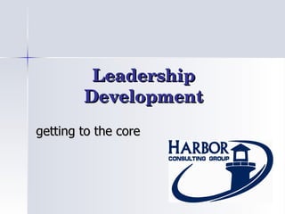 Leadership Development getting to the core 