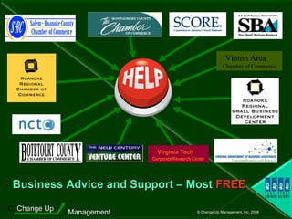 Business Advice and Support – Most  FREE Virginia Tech   Corporate Research Center Vinton Area   Chamber of Commerce 