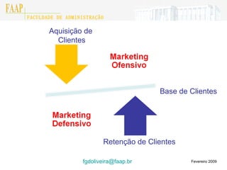 Fevereiro 2009 Base de Clientes Aquisição de  Clientes Retenção de Clientes [email_address]    