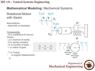 Lecture 5 ME 176 2 Mathematical Modeling | PPT