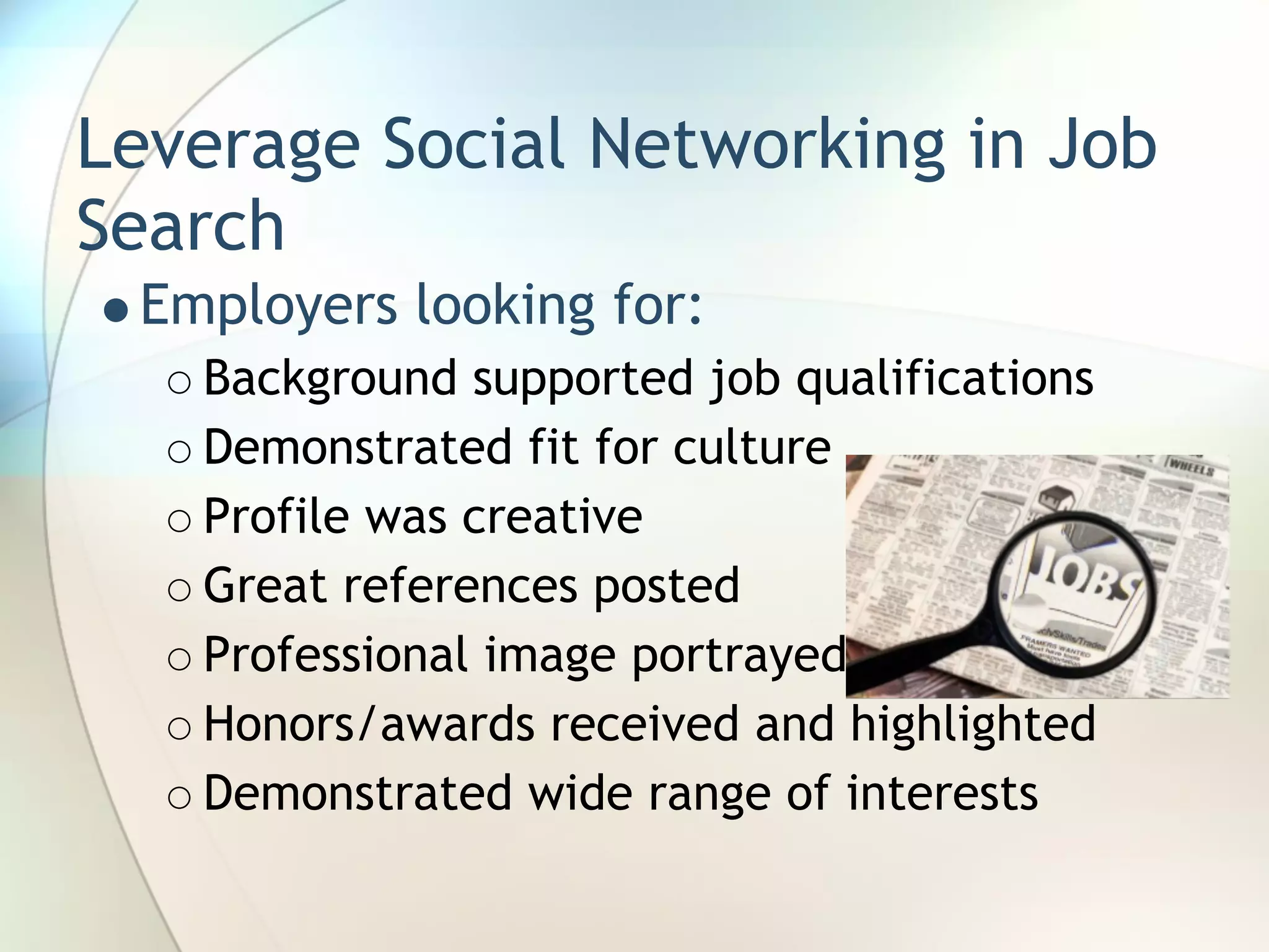 Leveraging Social Networking