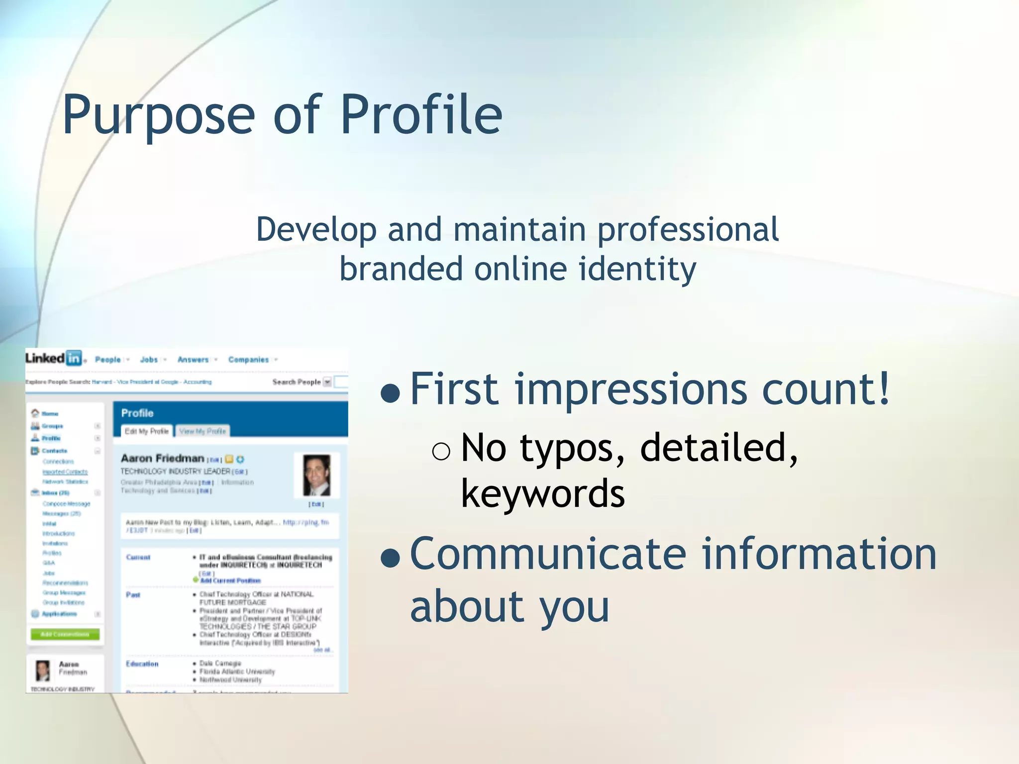 Leveraging Social Networking