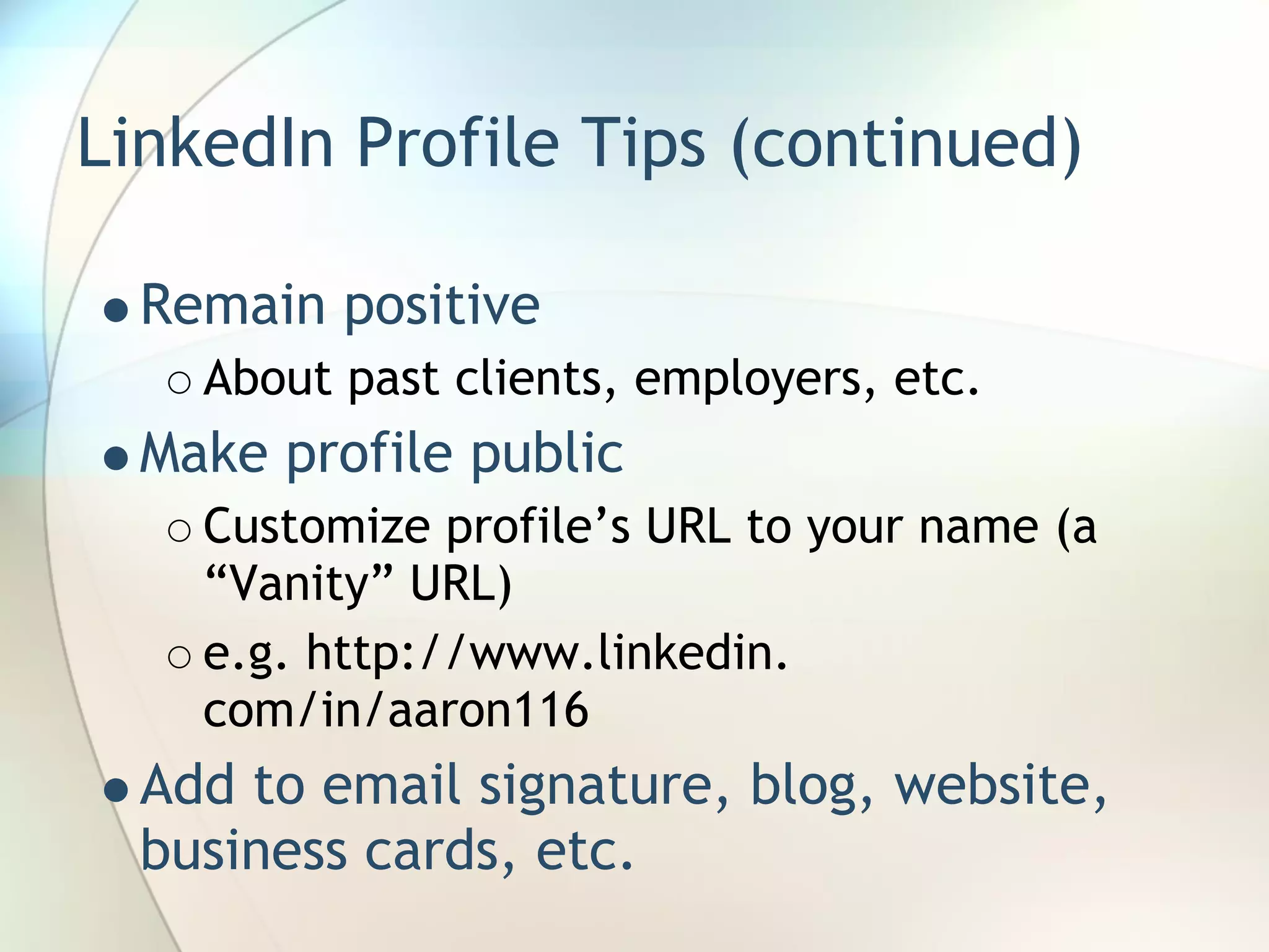 Leveraging Social Networking