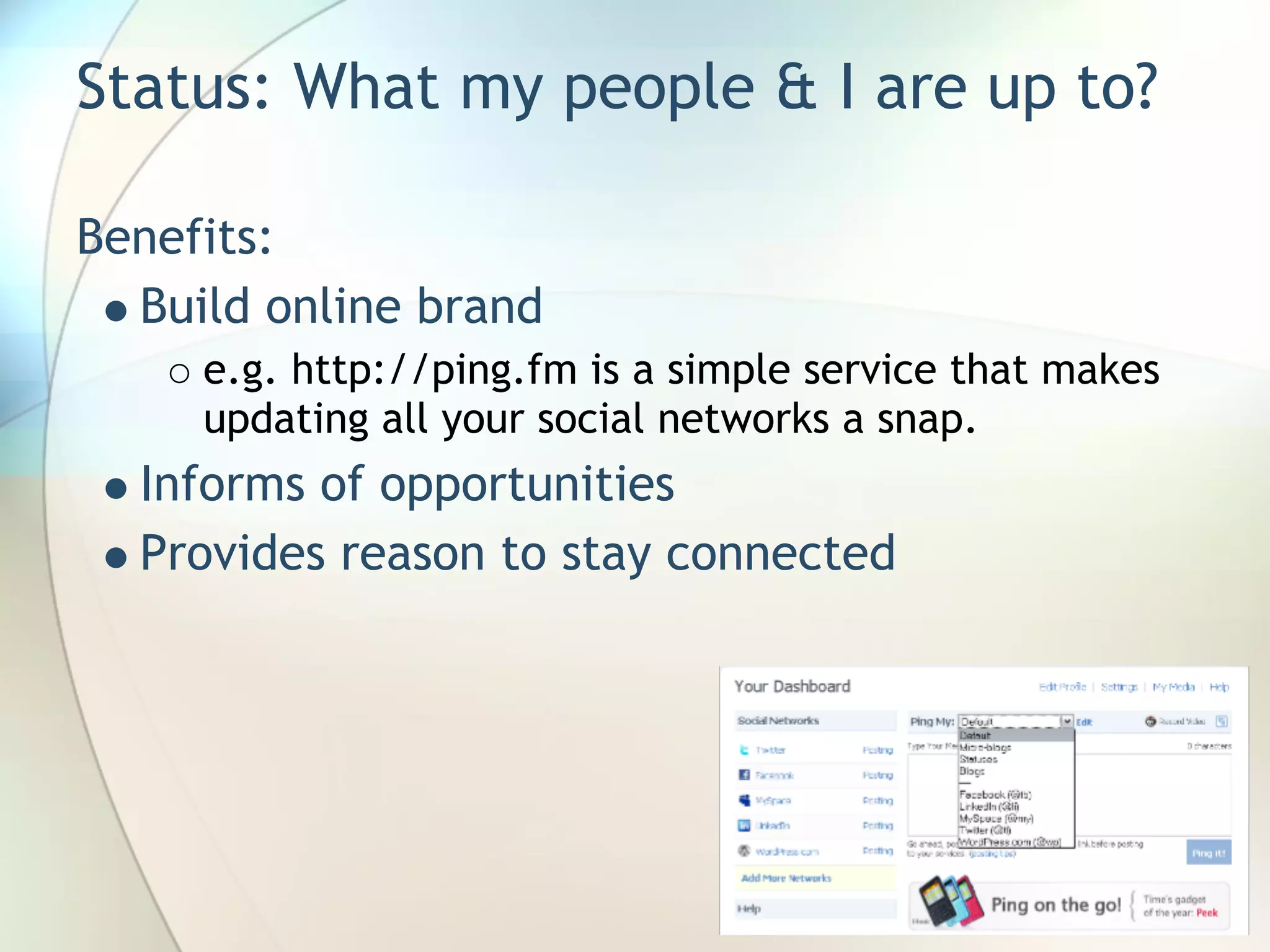 Leveraging Social Networking