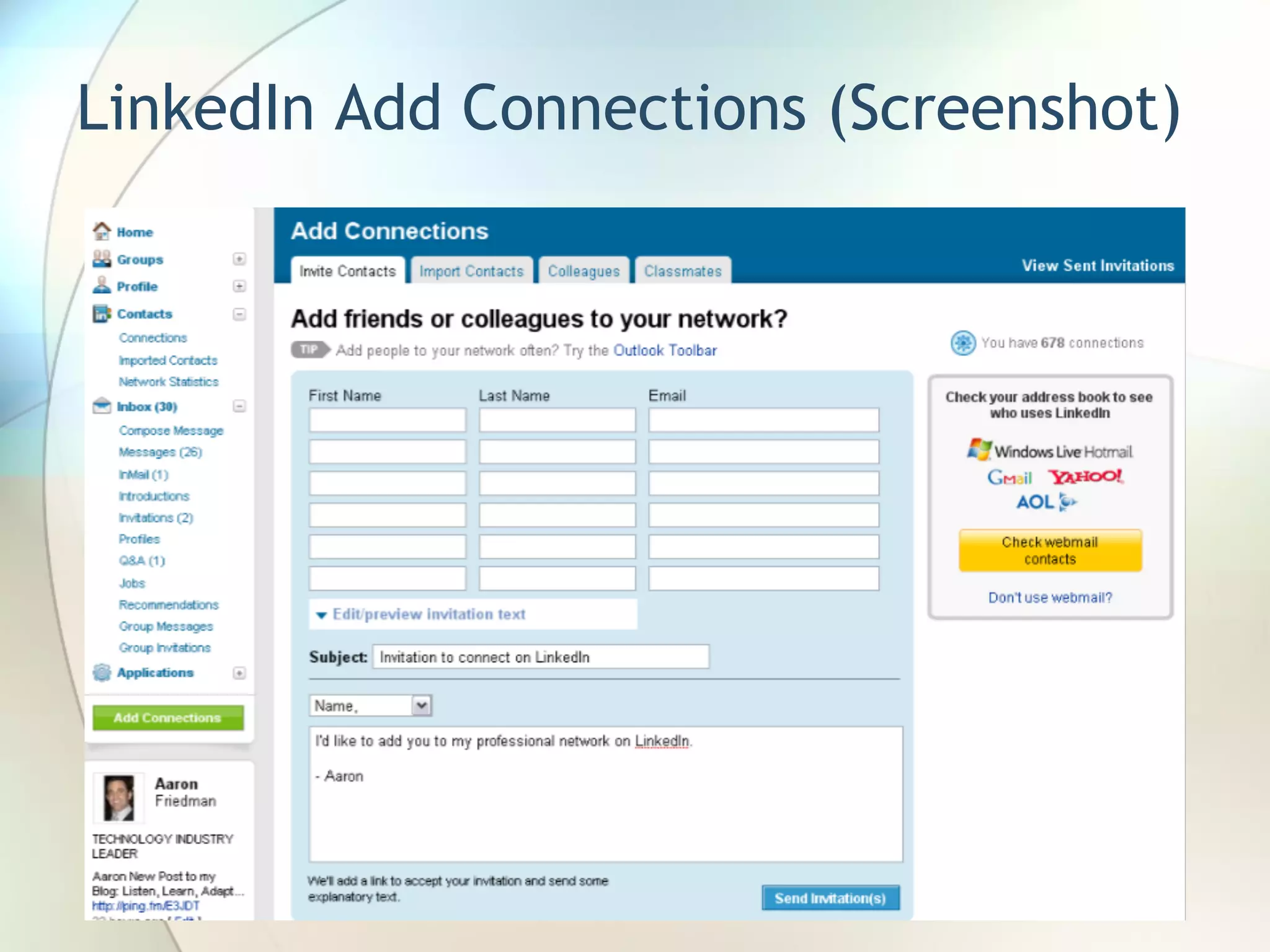 Leveraging Social Networking