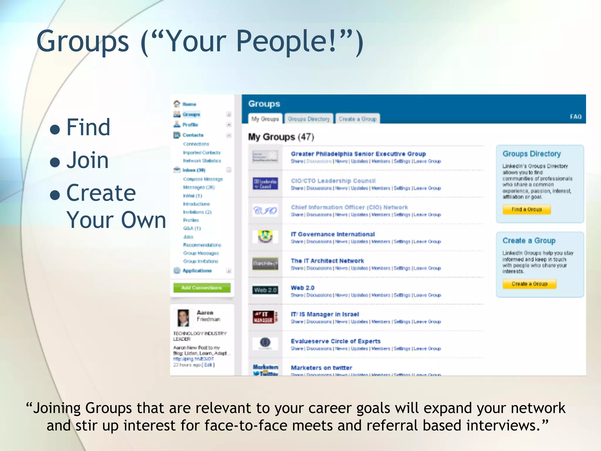 Leveraging Social Networking