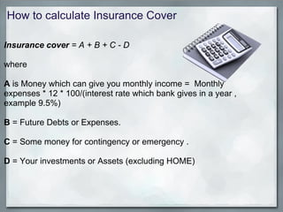 Average Calculation Example Insurance Life And Health Insurance | PPT