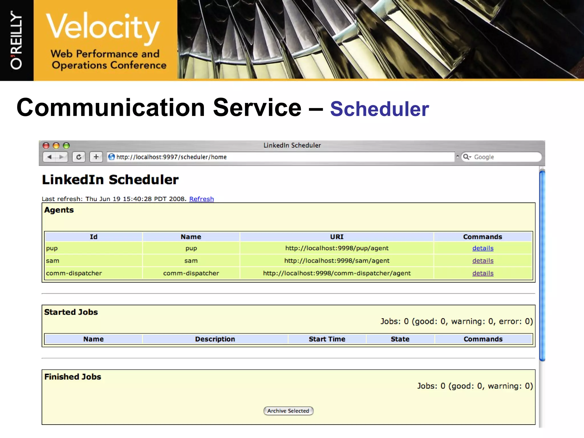 Communication Service –  Scheduler 