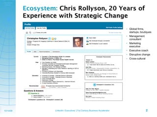 Copyrighted
 material

              Ecosystem: Chris Rollyson, 20 Years of
              Experience with Strategic Change...