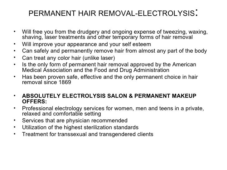 Permanent Hair RemovalElectrolysis