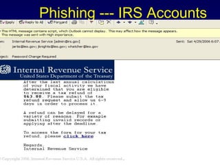 Phishing --- IRS Accounts 