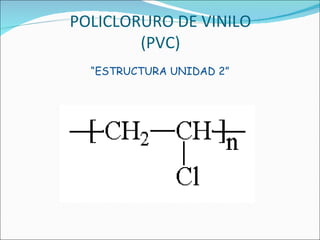 POLICLORURO DE VINILO (PVC) “ ESTRUCTURA UNIDAD 2” 