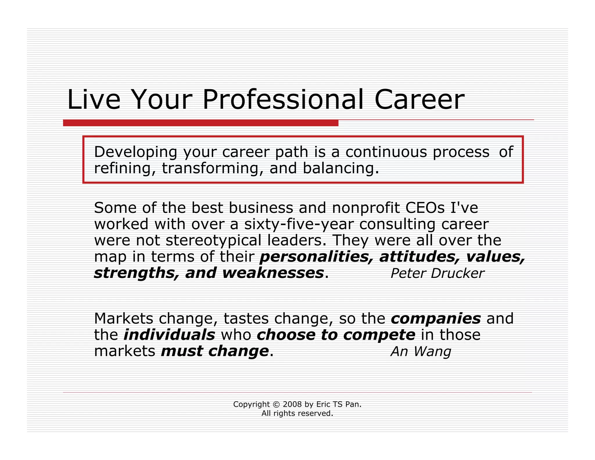 Live Your Professional Career
