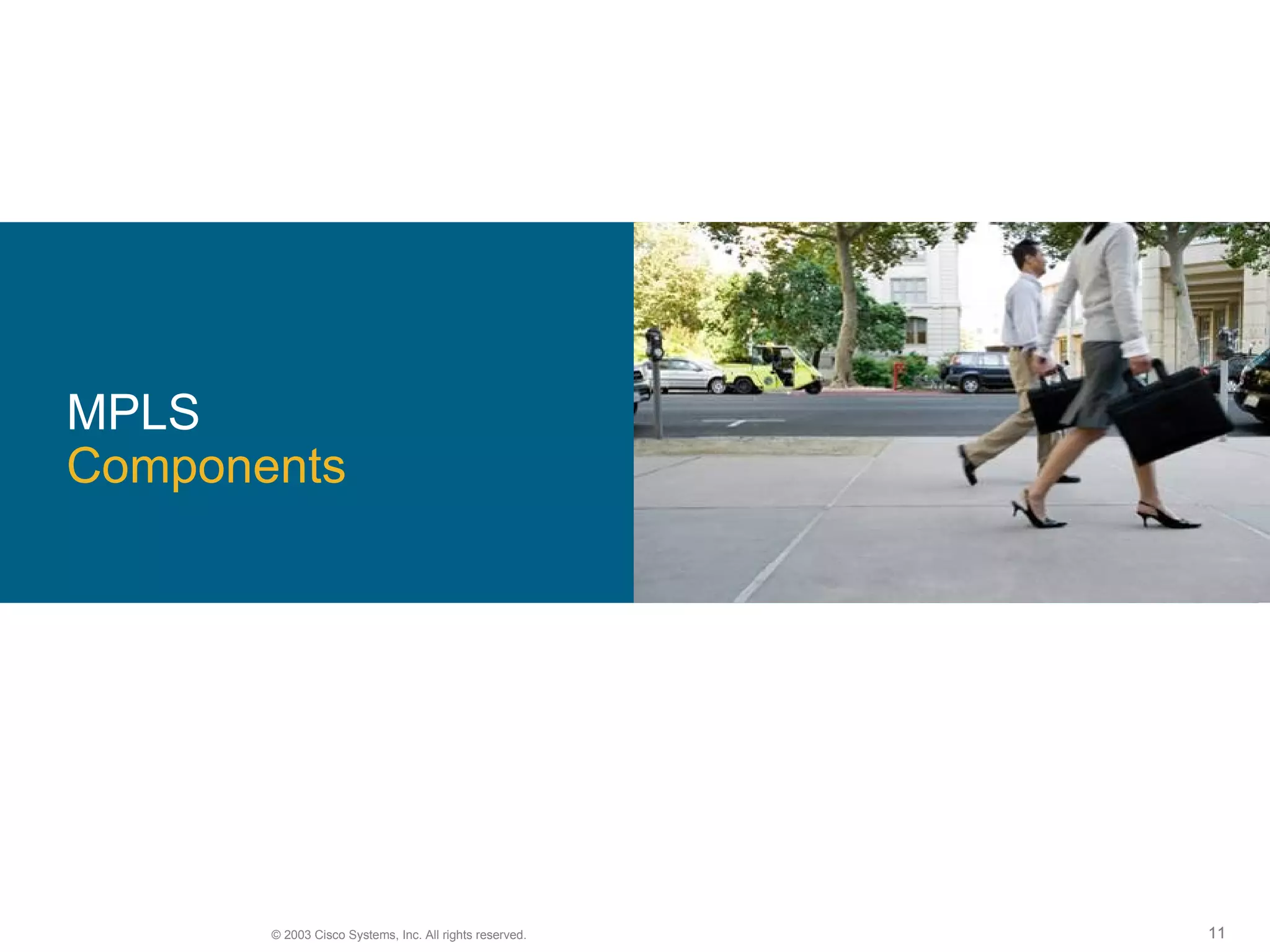 MPLS  Components © 2003 Cisco Systems, Inc. All rights reserved. 