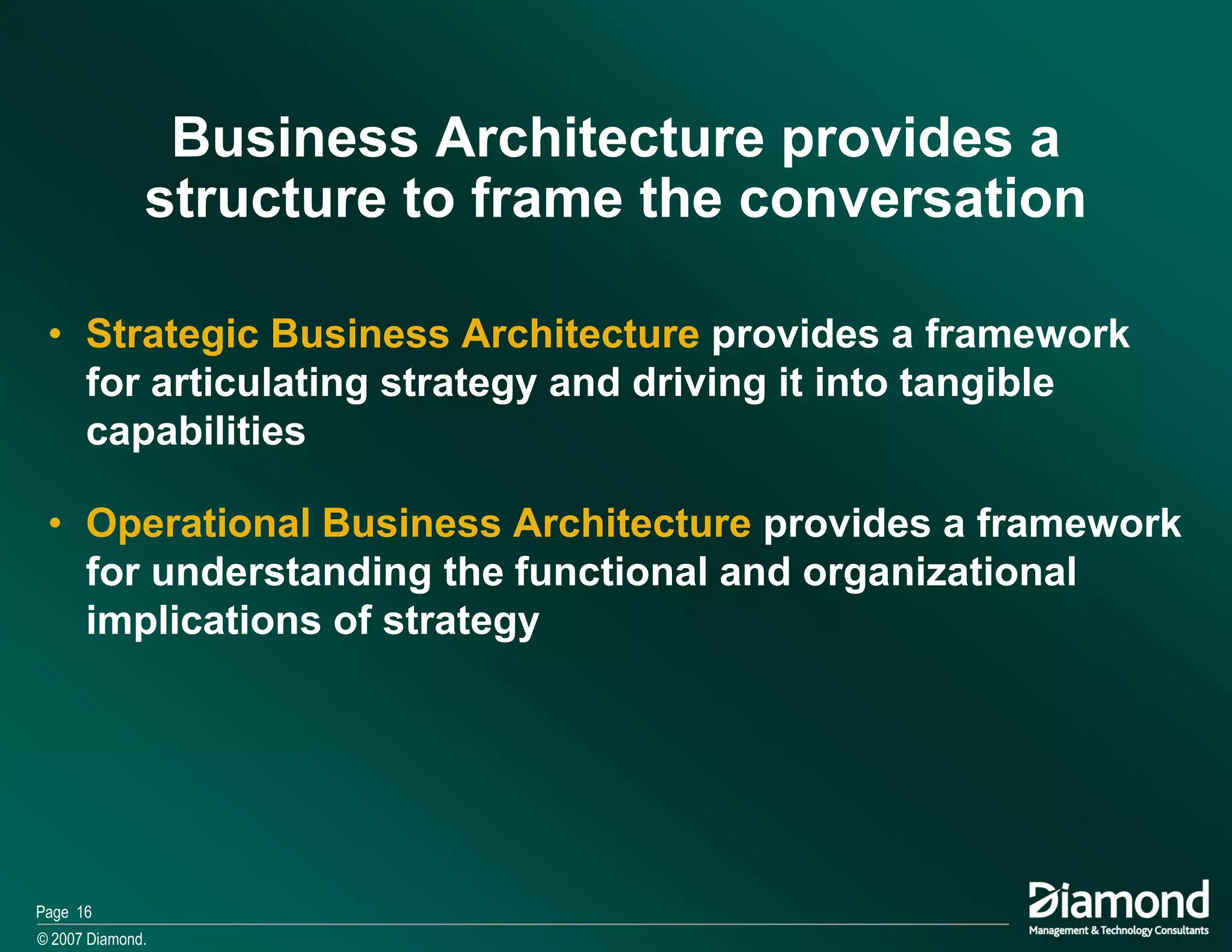Ma The Role Of Bpm In Business Architecture 2007 11