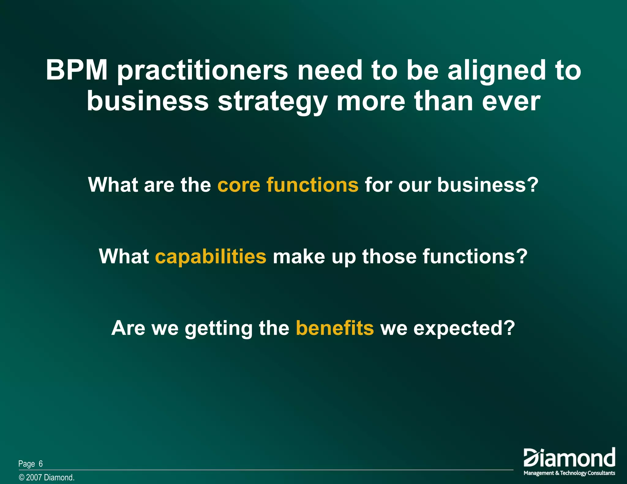 Ma The Role Of Bpm In Business Architecture 2007 11