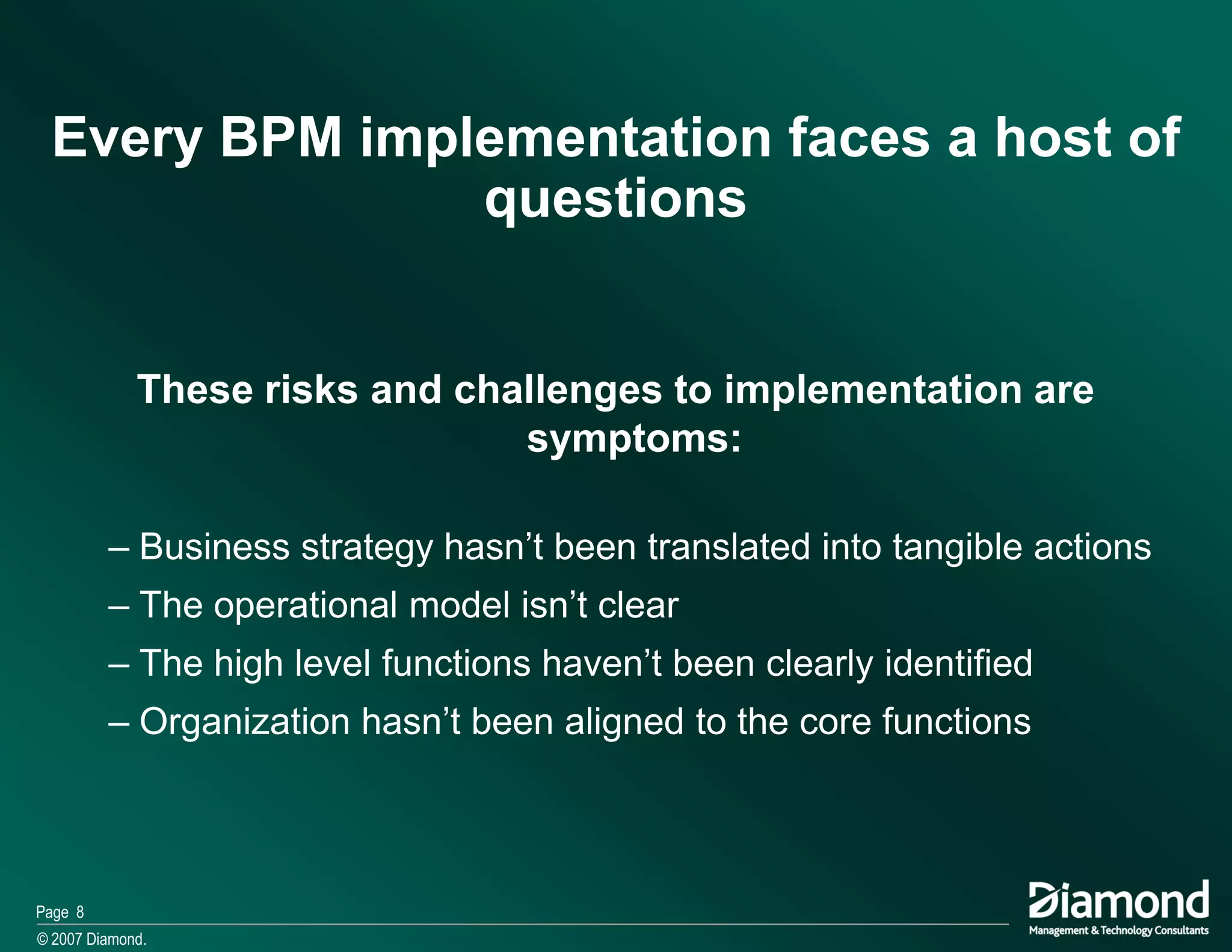 Ma The Role Of Bpm In Business Architecture 2007 11