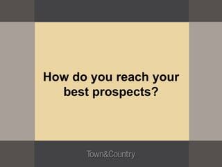 How do you reach your best prospects? 