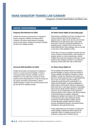 Maine Mandatory Training Kit