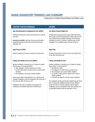 Maine Mandatory Training Kit